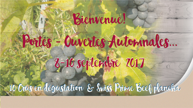 Portes Ouvertes Automnales du 8-10 septembre 2017