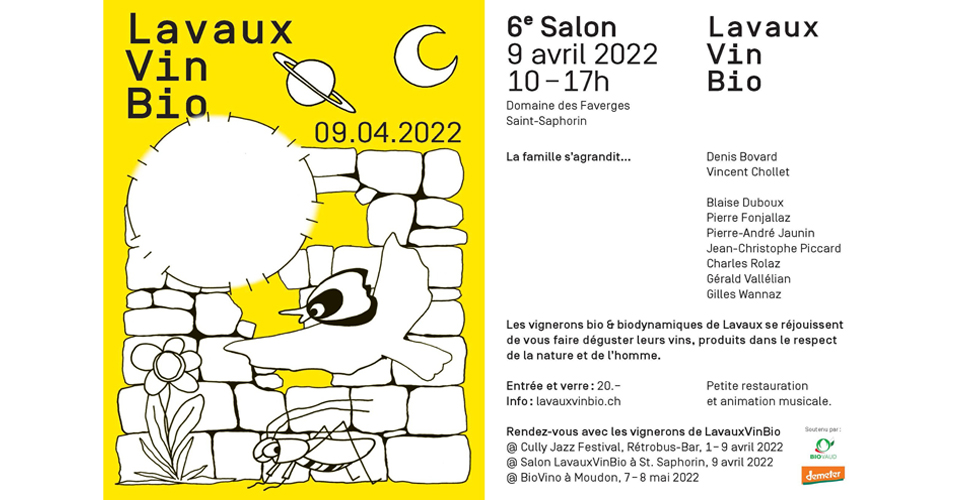 6ème Salon des Vins bio de Lavaux - Domaine des Faverges - Sa.09.04.2022