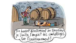 Blague de vigneron, les vendanges